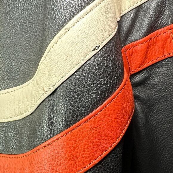 Black BIG & TALL Jamin Leather Jacket Size 56 w/ Zip-out Thermal Liner Striped - Picture 12 of 16